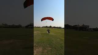 Parachutist's Beautiful Landing Interrupted by a Stuck Foot