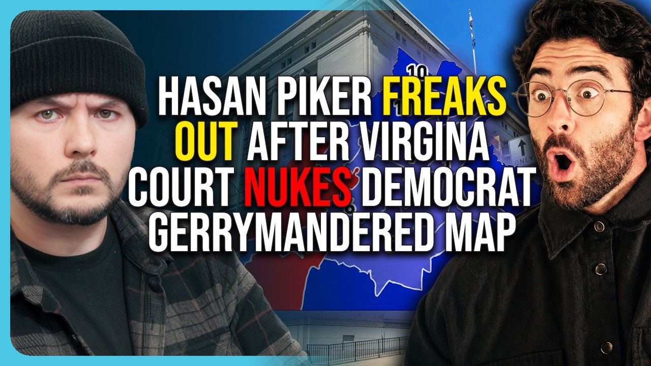 Hasan Piker FREAKS OUT After Virgina Court Nukes Democrat Gerrymandered Map - YouTube