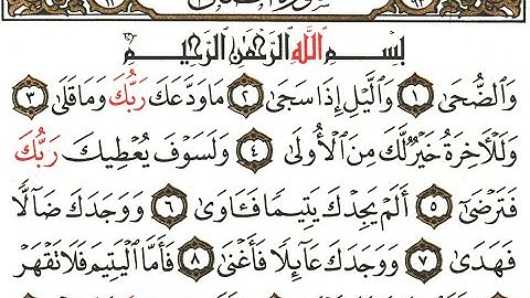 سورة الضحى للشيخ محمد أيوب رحمه الله