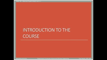 COMP345 - slide set 0 - part 1 of 2 -  Introduction to the course