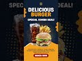 Boost Burger Sales!Digital Menu Templates for Combo Deals #digitalmenu #restaurantmenu