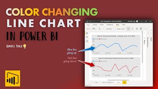 how to make a color changing line chart in power bi? 🔴🟢🔵 simple trick