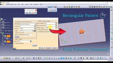Rectangular Pattern in Catia V5 Tutorial Tamil