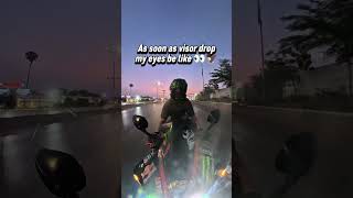Visor down means business #bikelife #bikeride #karachi #pov #focus