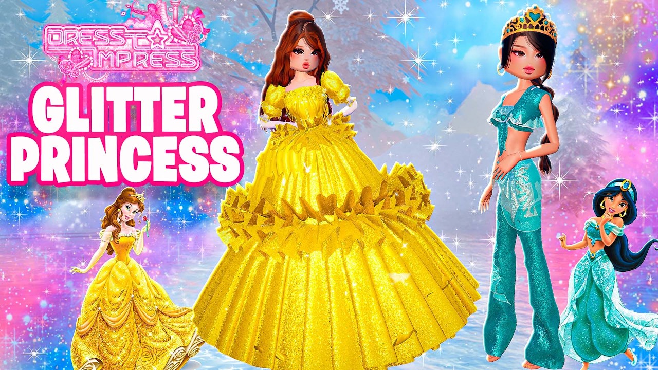 I Turned Into a GLITTER DISNEY PRINCESS in Dress To Impress! ✨👑 | Roblox