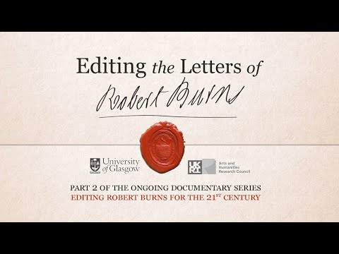 Editing the Letters of Robert Burns