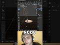 Blender NOOB vs PRO: Tracking a Spotlight to an Object - #blender #graphicdesign #tutorial #shorts