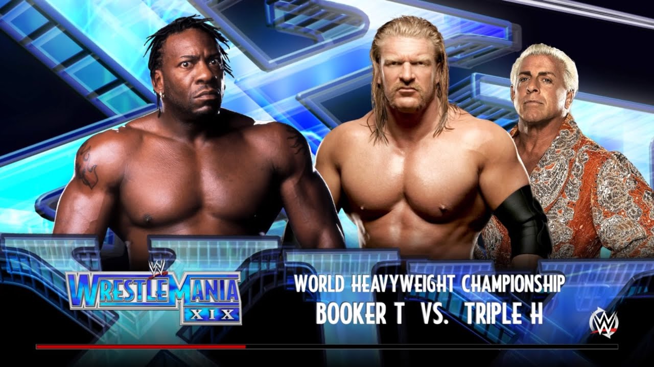 WWE2K16 WrestleMania 19 Triple H vs Booker T Re-imagining ...