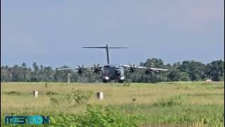 Pesawat Terbaru TNI-AU Airbus A400-ATLAS Mendarat Perdana di Bandar Udara Sultan Iskandar Muda Aceh
