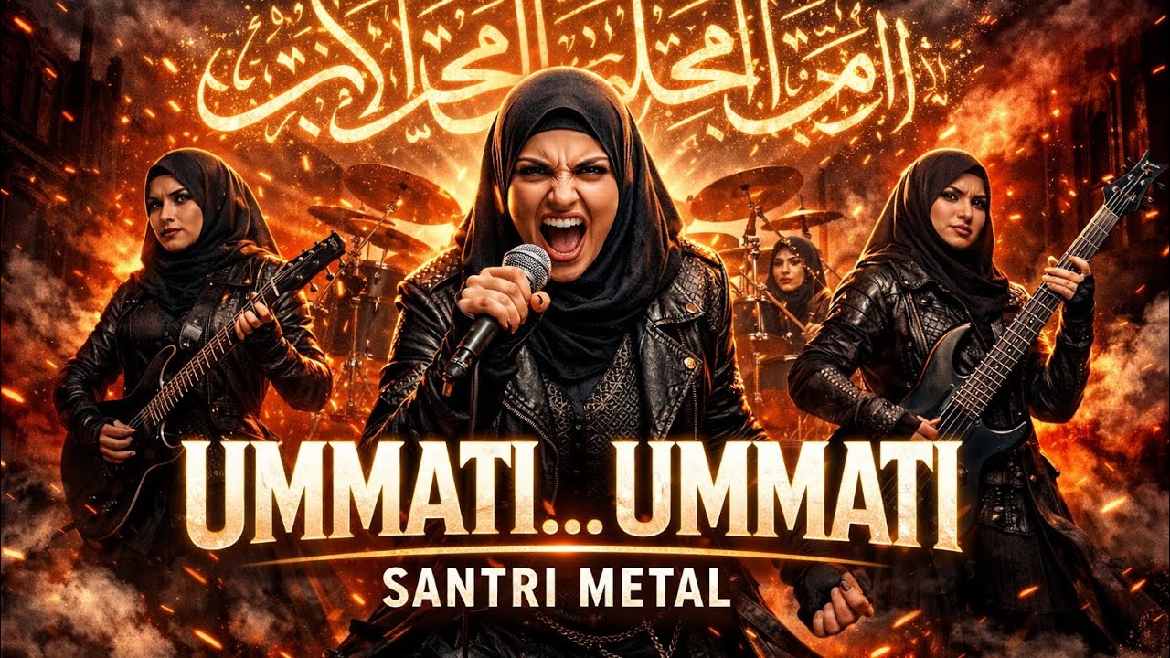 UMMATI… UMMATI | Metal Modern Religius tentang Cinta Nabi ﷺ | SANTRI METAL (AI Music) 
