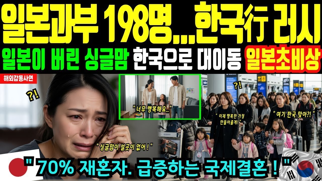[해외감동사연] 일본 40대 과부 한국행! 198명 일본과부 한국서 재혼 성공한 충격적 이유
