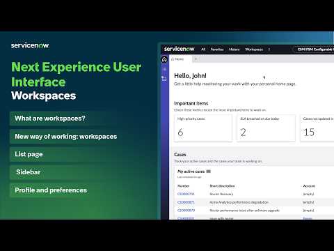 Next Experience User Interface | Workspaces