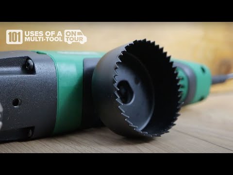 Cutting An Access Hole With A Multi Tool Hole Saw YouTube