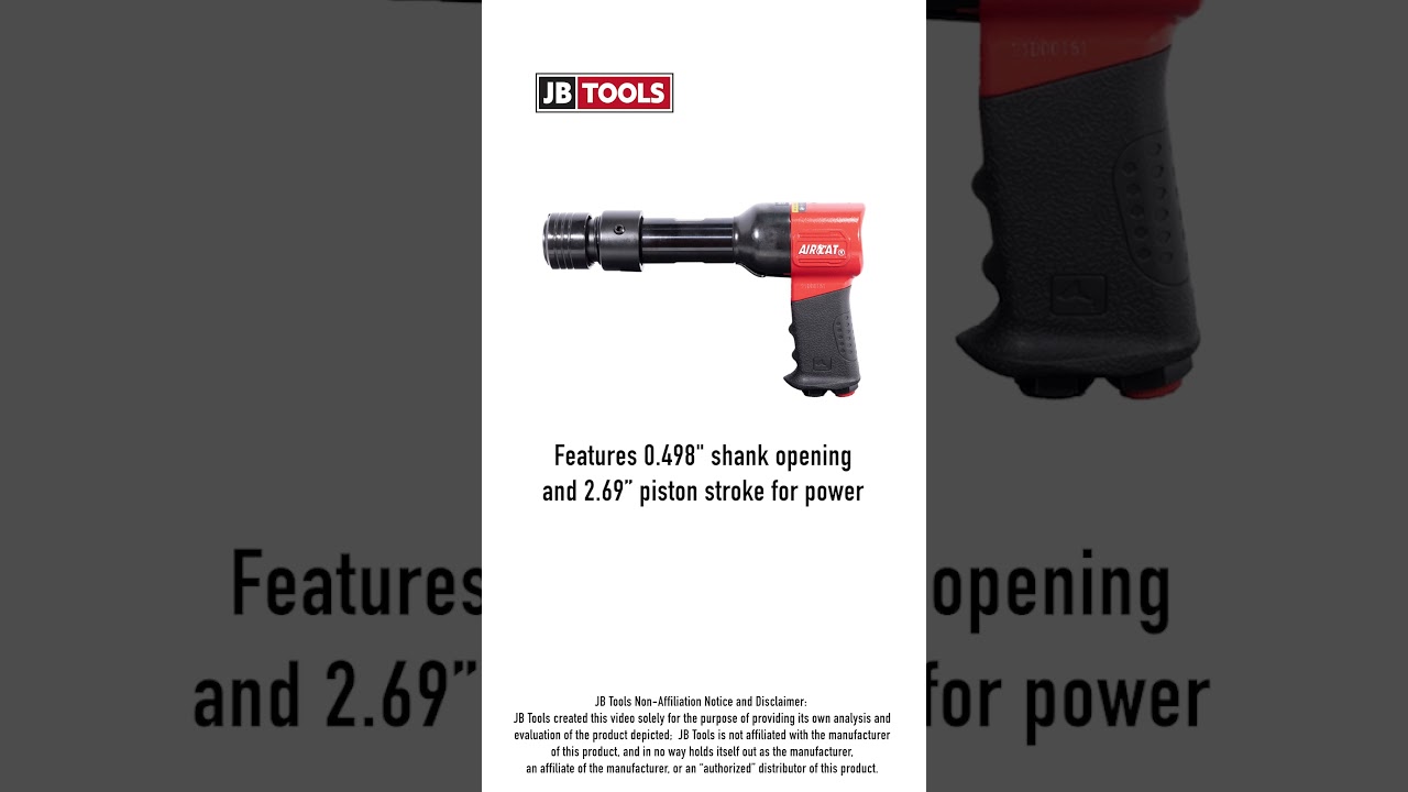 Aircat Air Hammer Chisel with 0.498" Shank and 2-11/16” Piston Stroke (SKU: ARC-5300-B-T)