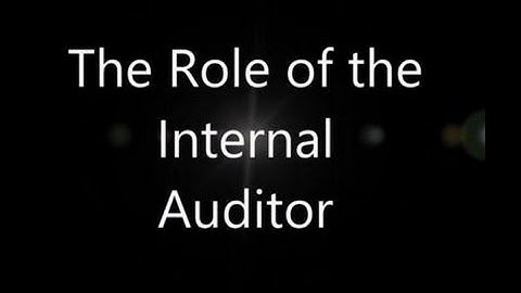 Case  Study #1: What is the Internal Auditor