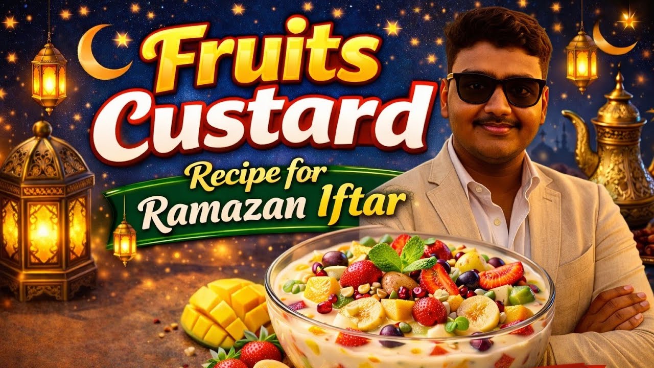 RAMAZAN SPECIAL 🌙| Creamy Fruit Custard Easy To Make At Home| Cooking With Farhan|