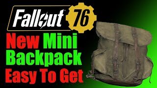 Fallout 76 How to Get the Mini Backpack Plan