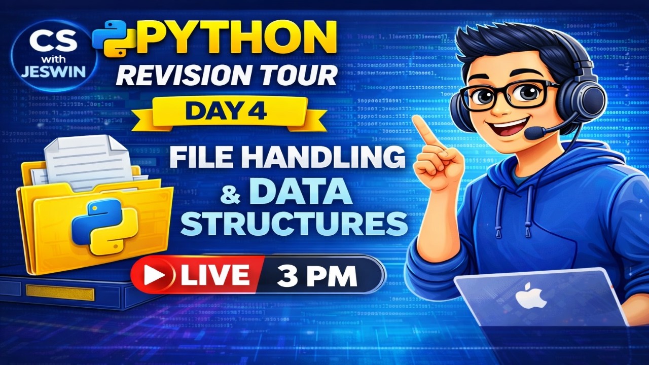 Python Revision Day 4 | File Handling & Data Structures | Class 12 ...