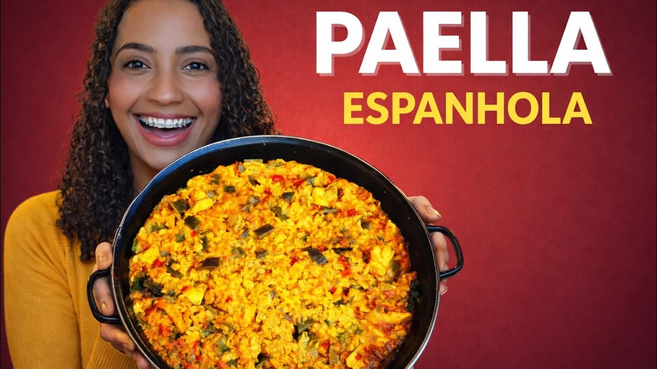 A Verdadeira Paella Espanhola 🇪🇸 Receita Tradicional Fácil