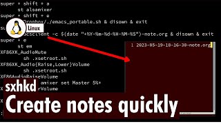 sxhkd to create notes quickly