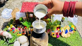 Miniature Cooking ♨️👨🏻‍🍳Ganpati Special Combo!🌸Soft Pink Rasgulla & Instant Modak Recipe 🍒