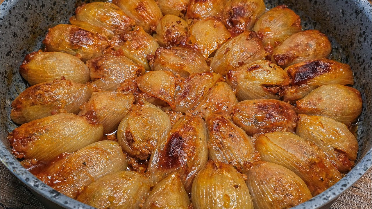 Фаршированный лук с фаршем и рисом - Долма Соган - турецкий рецепт