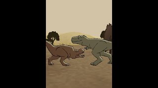 T-Rex vs Giganotosaurus | Jurassic World Dominion Animation #shorts screenshot 4