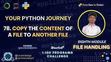 Copy Contents from One File to Another in Python | Your Python Journey – 100 Programs[Find Handling]