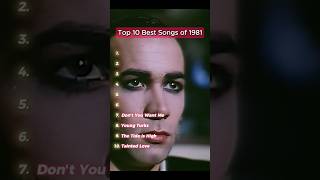 Top 10 Best Songs of 1981 #80s #throwback #80smusic