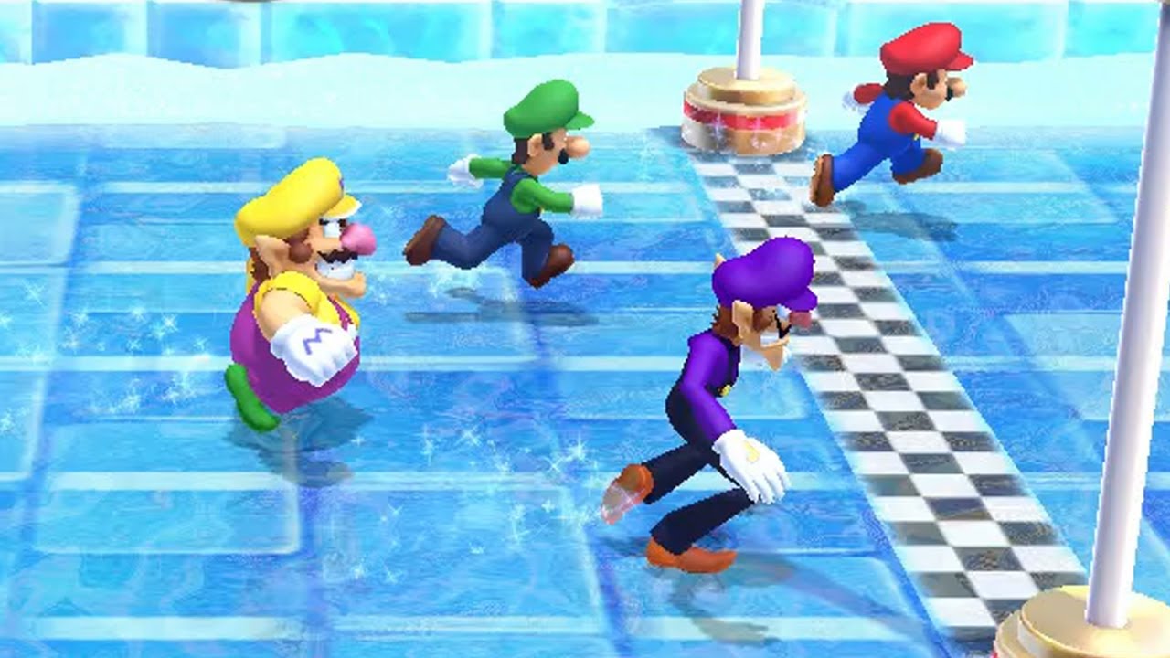 Mario Party 10 MiniGames - Mario Vs Luigi Vs Wario Vs Waluigi (Master CPU)
