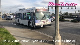 Montebello Bus Lines 2009 New Flyer GE35LFR 2907 Line 30