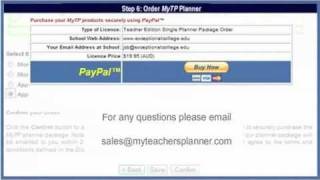 MyTP Planner Design, Step 6: Order MyTP Planner