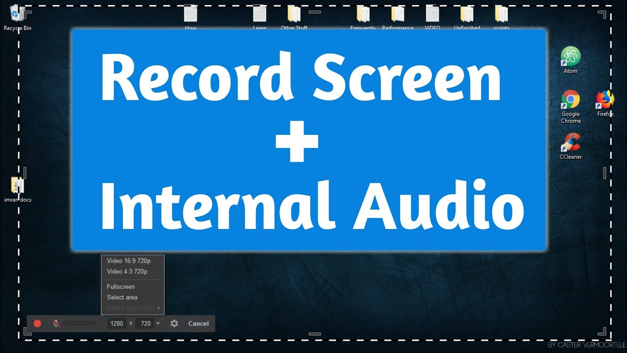 screen record video with audio windows 10