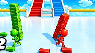 Bridge Race - Gameplay Walkthrough Part 2 - Stack Bridge io Tournament MiniGames (Android, iOS) screenshot 5