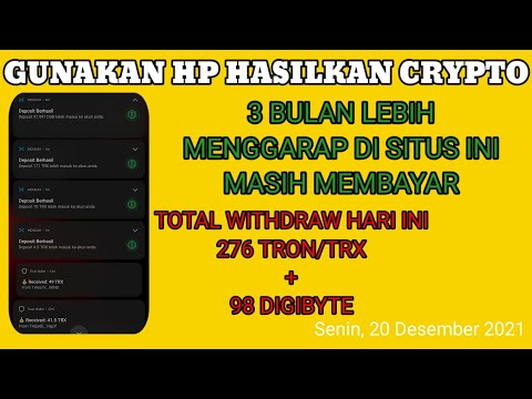 INI GOKIL || PENGHASIL TRON TERCEPAT 2021. MASIH MEMBAYAR TOTAL 276 TRON/TRX + 98 DGB LEGIT MEMBAYAR