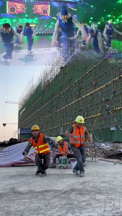 #Yibo’s stage went viral🔥Construction workers dancing to Yibo’s breaking performance from SDC5