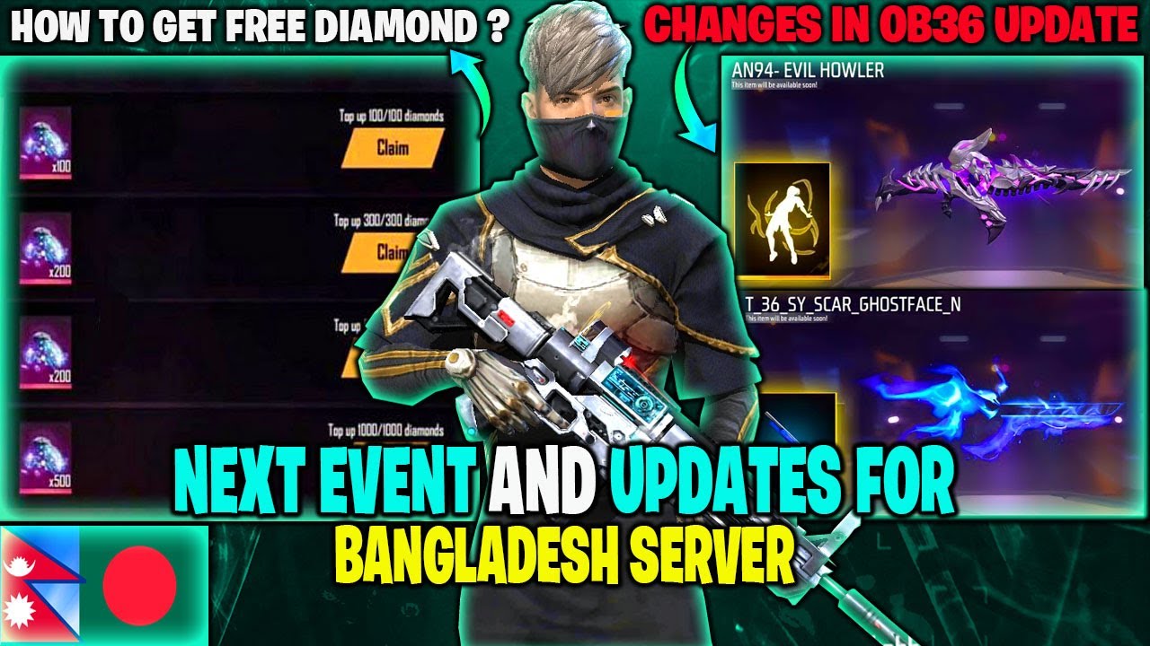 How To Get Free DIAMOND?😱Changes in OB36 Update Next FF Events & Updates For Bangladesh Server
