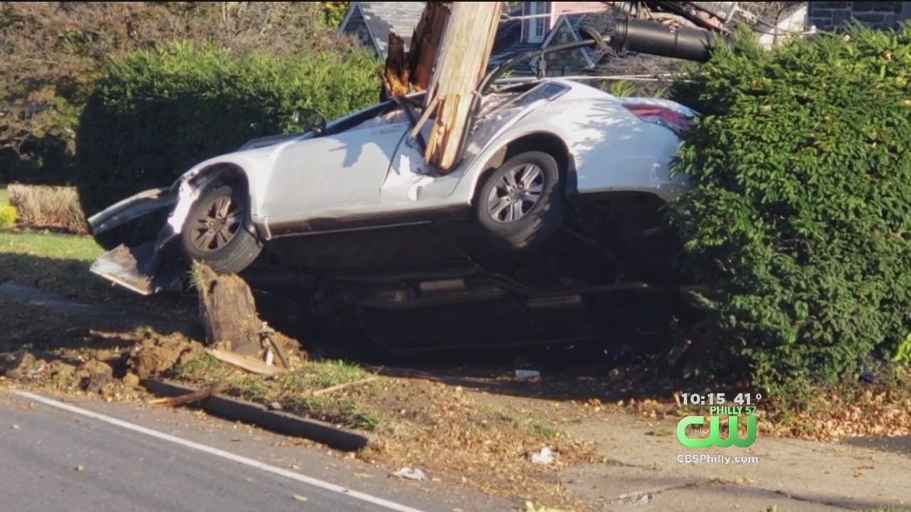 Driver Crashes Into Utility Pole, Knocking Out Power In Upper Darby ...