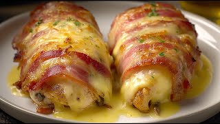 ¡Tan delicioso❗️Receta de Rollos de Pollo con Queso Fácil. ¡Nunca he probado un pollo tan delicioso!