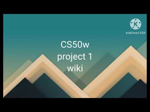 Wiki | CS50w Project 1 | Demonstration | Wiki Clone website