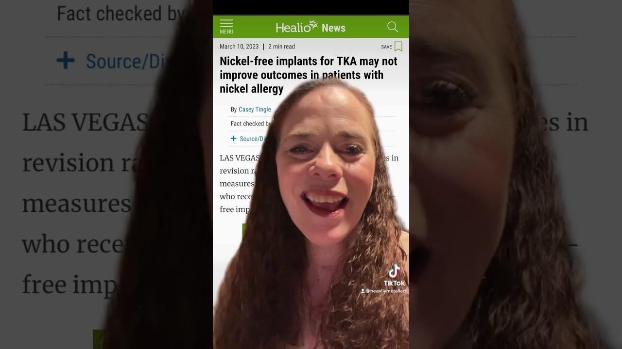 Knee Replacement: Nickel vs Non-Nickel Hardware - New Study on TKA Outcomes. #metal #chronicpain