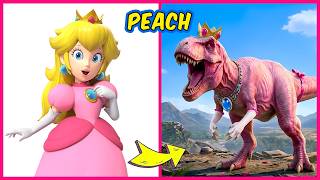🍄The Super Mario Galaxy Movie Character as Dinosaur 🦖 Mario Movie Quiz: Yoshi, Peach, Bowser, Daisy
