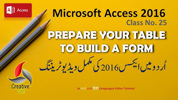 Prepare your Table to Create Forms in Access 2016 اردو / हिंदी Access Learning Class - 25