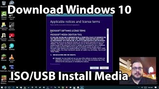 how to download official windows 10 iso/usb install media