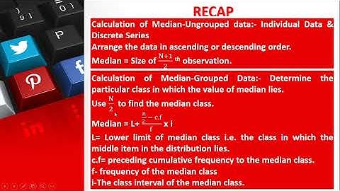 MEDIAN FORMULA RECAP BY DR.SHOBHA EDWARD