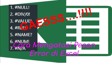 Mengatasi Pesan Error Di Excell | Eliminate Error Messages in Excel