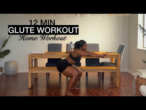 12 MIN GLUTE WORKOUT | home workout| no jumping | no equipment