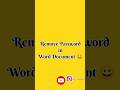 Remove Password in Word Document|| #beginners #computer #wordforbeginners #trending #word