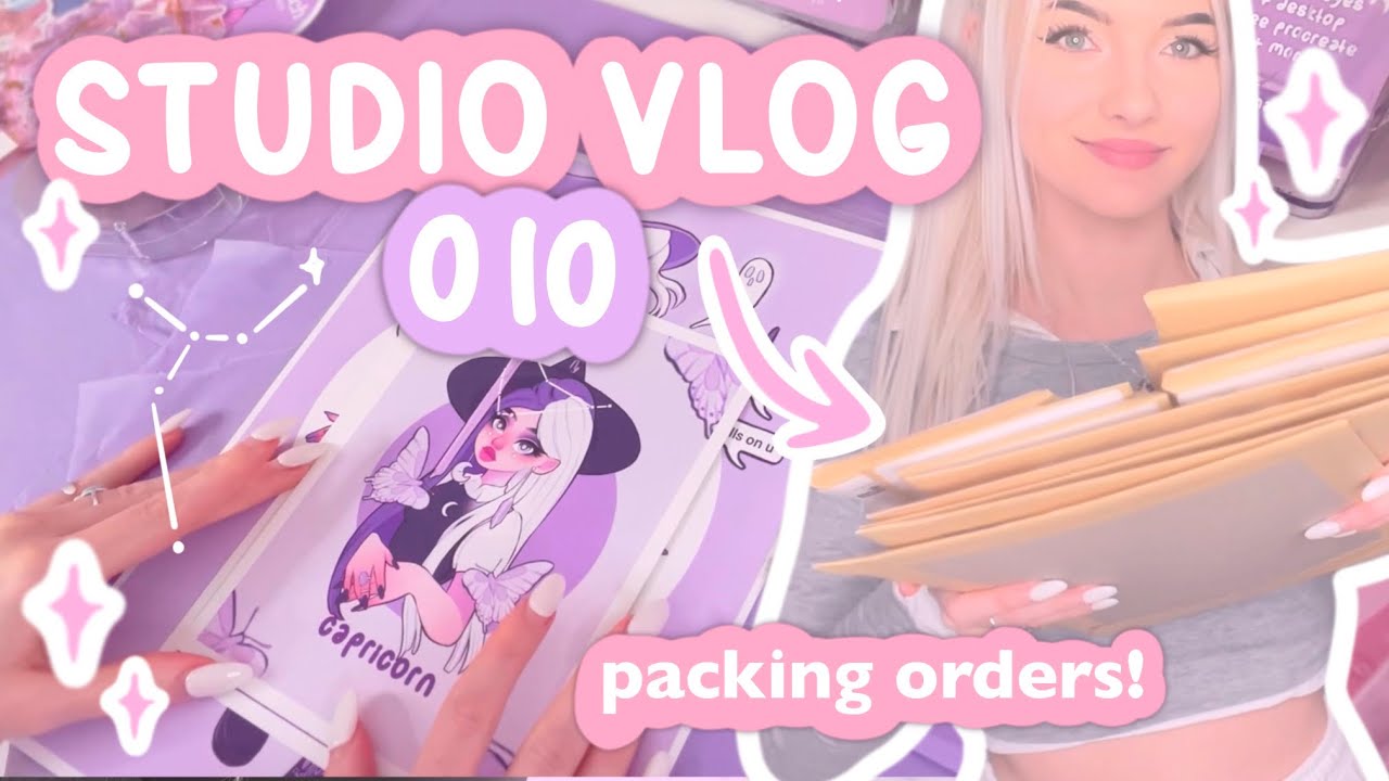 studio vlog 010 ♡ packing etsy orders and making products for my small ...