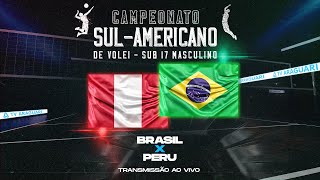 BRASIL X PERU - Campeonato de Vôlei Sul-Americano de Seleções sub 17 - Masculino